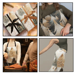 Coussin Des tons neutres captivant la magie de Noël