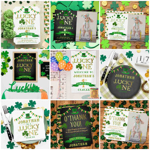 Invitation En Aluminium Lucky One Chalkboard 1er Anniversaire réel