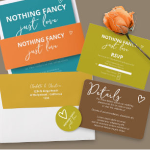 Invitation Tout En Un Rien De Fancy Just Love Retro les années 70 Mariag