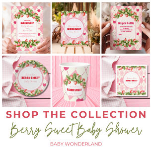 Invitation Baby shower Berry Sweet Strawberry