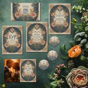 Éventail Elégant Arc Art Nouveau Mariage