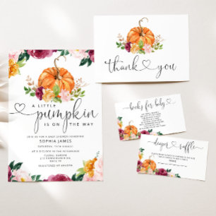 Floral citrouille devine combien de bonbons carte