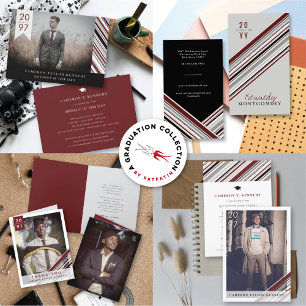 Invitation Fête de graduation photo classique moderne à la br