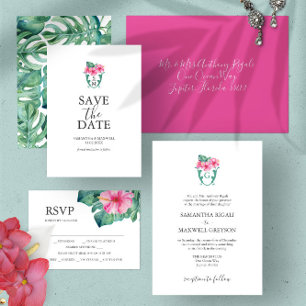 Invitations formelles de mariage Botaniques tropic