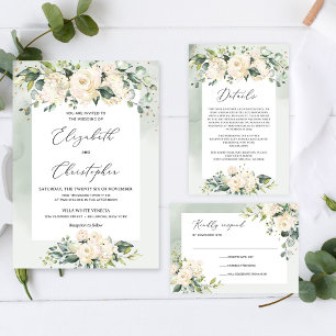 Faire-part de mariage végétal Boho Floral Eucalypt