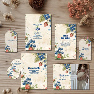 Serviette En Papier Boho fraise Berry Baby shower doux