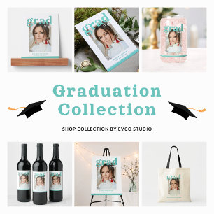 Tote Bag Photo Graduation Party Élégant Script moderne