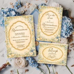 Cartons Réponse Quinceañera de jardin côtier vintage