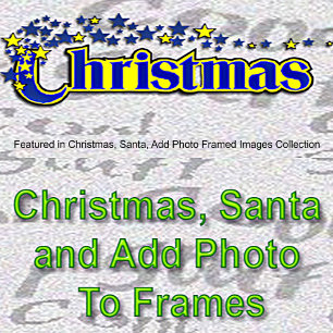 Plaque Photo Noël Père Noël & Arbre Ajouter Photos
