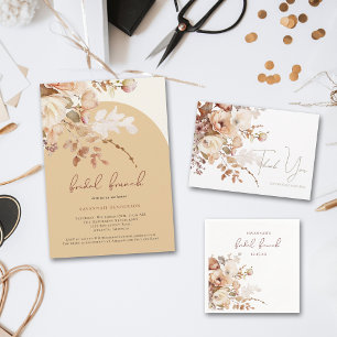 Invitation Crème Tombe En Amour Fête des mariées Florale