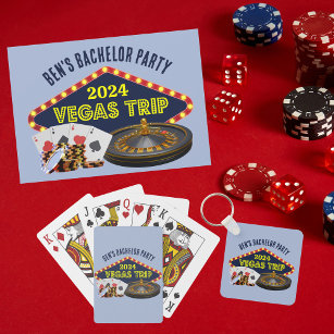 Porte-clés Bachelor Party sur mesure Las Vegas Trip Casino