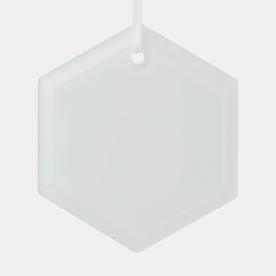 Ornement hexagonal en verre