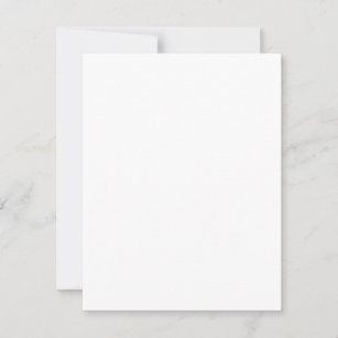 Invitation simple, Taille : 10,8 cm x 14 cm, Papier : Mate, Enveloppes: Blanc