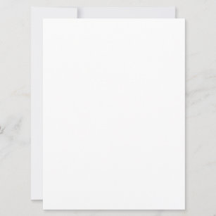 Invitation simple, Taille : 16,5 cm x 22,2 cm, Papier : Mate, Enveloppes: Blanc