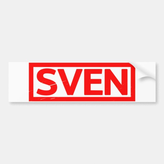 Sven Stamp Bumpersticker (Voorkant)