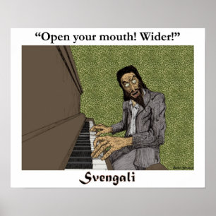 Svengali op de piano poster
