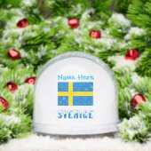 Sverige Svenska Flagga Bleu Personnalisé (Noël)