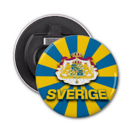 Sverige wapenlaag button flesopener