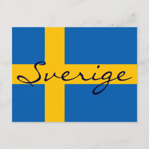 Sverige Zweden Zweeds Briefkaart van de vlag