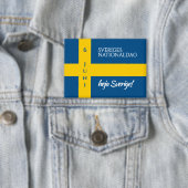 Sveriges Nationaldag Zweedse Nationale Dag Vlag Button (Insitu)