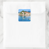 Sveti Stefan Budva Montenegro Vierkante Sticker (Tas)