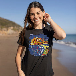 Sveti Stefan Montenegro Eiland Blauwe Reis T-shirt