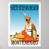 Sveti Stefan strand, Montenegro Poster (Voorkant)