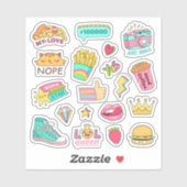 SVG Design Bundel Willekeurige Doodle Stickers Bla (Vel)