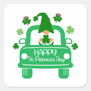 SVG Design voor een Happy St. Patrick's Day Sticke Vierkante Sticker