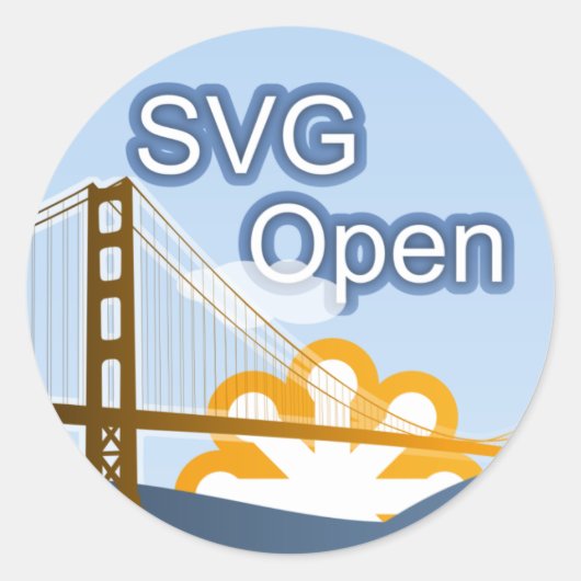 SVG Open Ronde Sticker (Voorkant)