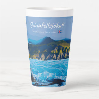 Svínafellsjökull, IJsland - Gletsjerzicht groot Latte Mok