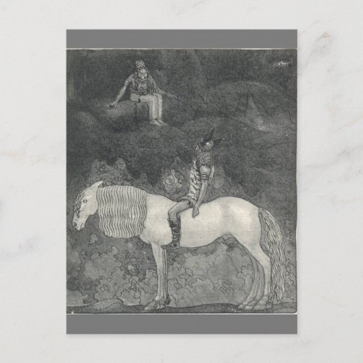 Svipdag spreekt met Thokk van John Bauer Briefkaart (Voorkant)