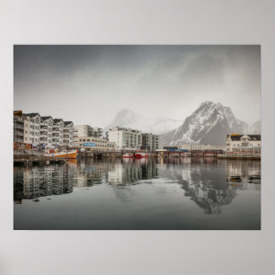 Svolvaer City Lofoten-eilanden Poster