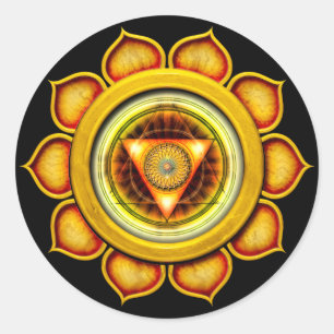 Swadhisthana of Sacral de tweede Chakra Ronde Sticker