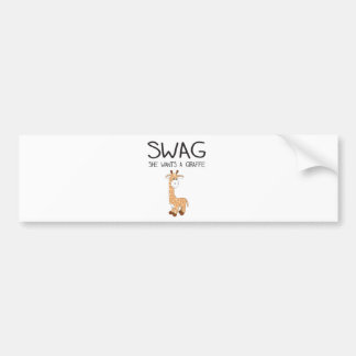 SWAG Ze wil een Giraffe Bumpersticker