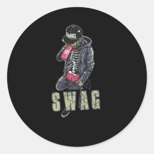 Swag zombie ronde sticker