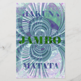 Swaga Jambo Hakuna Matata Kenya Giraffe Safari Wo Briefpapier