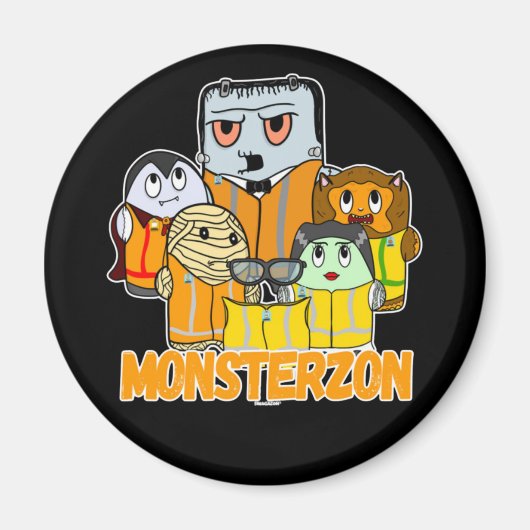 Swagazon Monsters Mummy Frankenstein Dracula Monst Magneet (Voorkant)