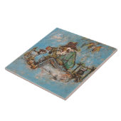 Swagman en zijn hond tegeltje (Zijkant)