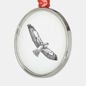 Swainson's Hawk (in vlucht) Metalen Ornament (Links)