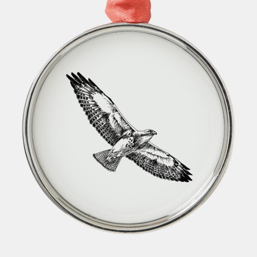 Swainson's Hawk (in vlucht) Metalen Ornament (Voorkant)