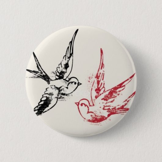 Swallow Badge Ronde Button 5,7 Cm (Voorkant)