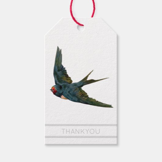 SWALLOW  PRINT  GIFT LABEL CADEAULABEL (Voorkant)