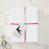 SWALLOW  PRINT  GIFT LABEL CADEAULABEL (Met Touw)