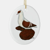 Swallow: Rode Duif Keramisch Ornament (Rechts)