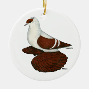 Swallow: Rode Duif Keramisch Ornament