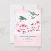 Swallow Save the Date Mariage Faire-part (Devant)