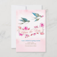 Swallow Save the Date Mariage Faire-part