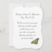 Swallowtail Butterfly Elegante Huwelijksuitnodigin Kaart (Achterkant)