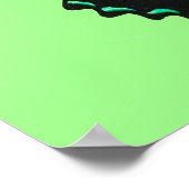 Swallowtail Butterfly in Green, Turquoise & Black Poster (Hoek)